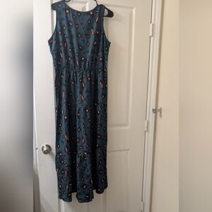 Elegant Teal Sleeveless Dress